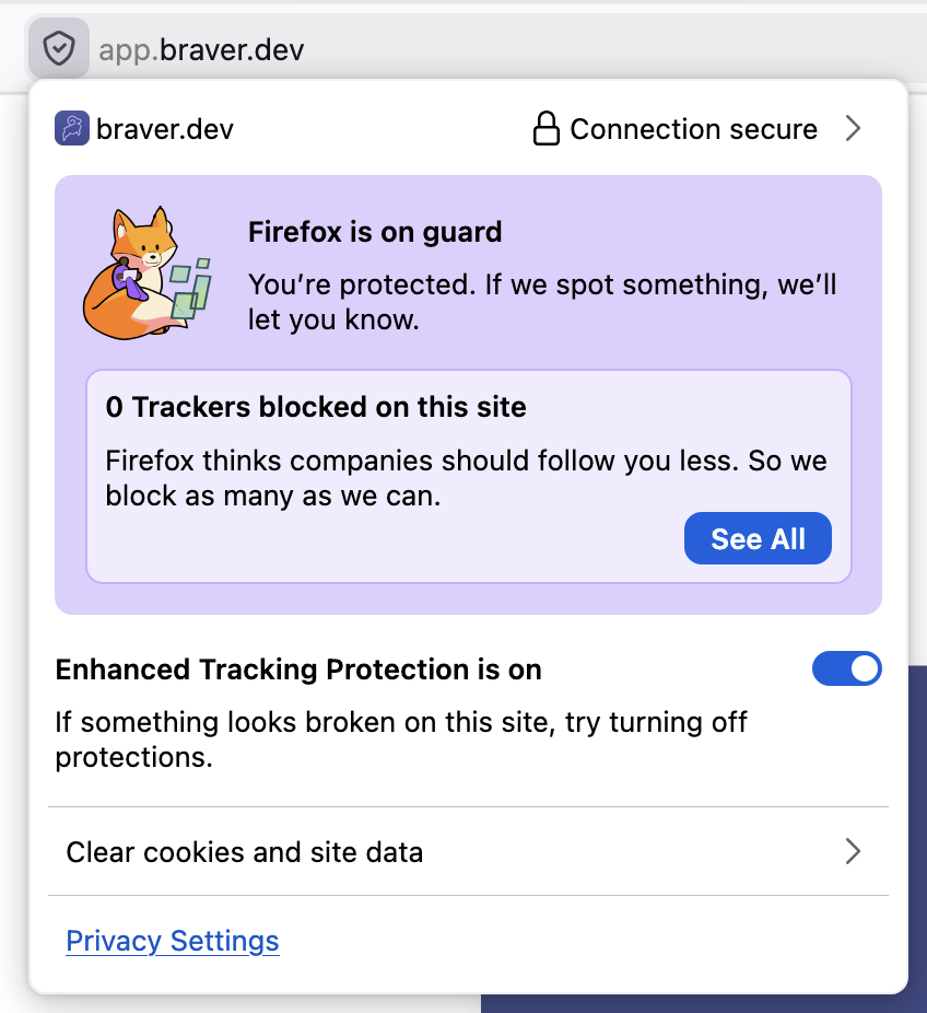 Firefox notification settings